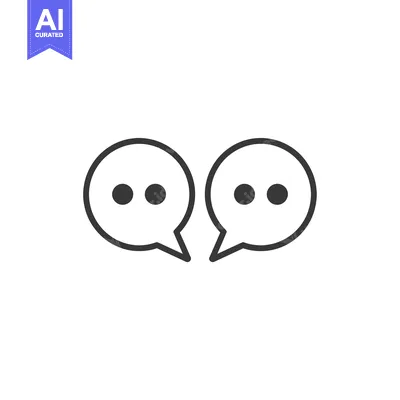Two Interconnected Speech Bubbles with Ellipsis