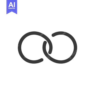 Two Interlocking Circles Forming an Infinity Symbol