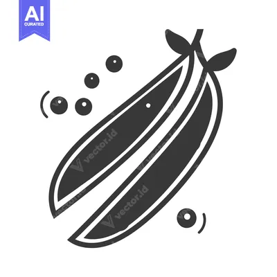 Two Pea Pods with Scattered Peas