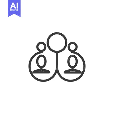 Two People Connected by a Central Circle