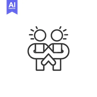 Popular premium asset: Two People Facing Each Other With Intertwined Arms