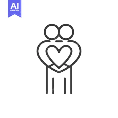 Two People Holding a Heart Shape with Arms Intertwined