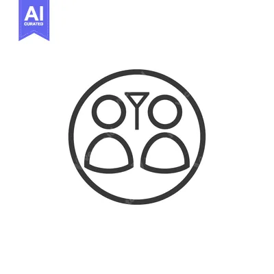 Two People in a Circle with a Signal Icon