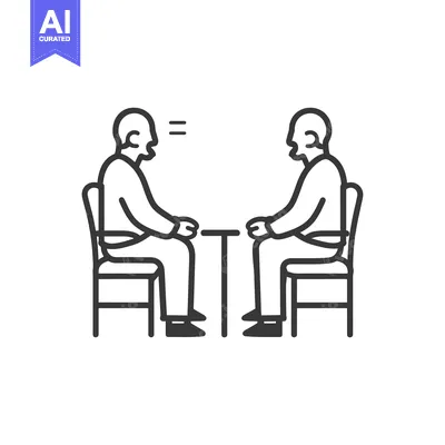 Two People Sitting at a Table Facing Each Other