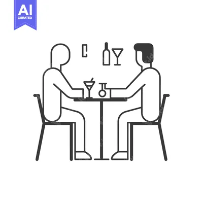 Two People Sitting at a Table with Drinks