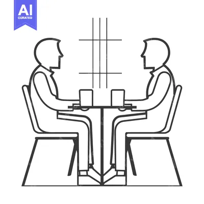 Aset premium populer: Two People Sitting at a Table with Glasses in Front of Them