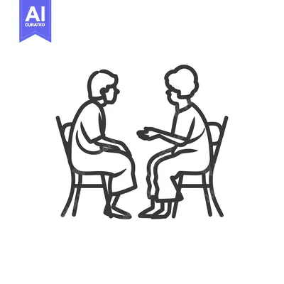 Popular premium asset: Two People Sitting in Chairs Facing Each Other