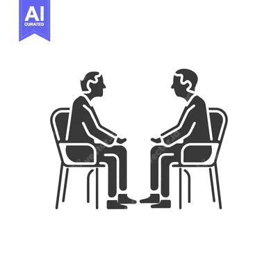Aset premium populer: Two People Sitting in Chairs Facing Each Other