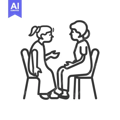 Popular premium asset: Two People Sitting on Chairs and Talking