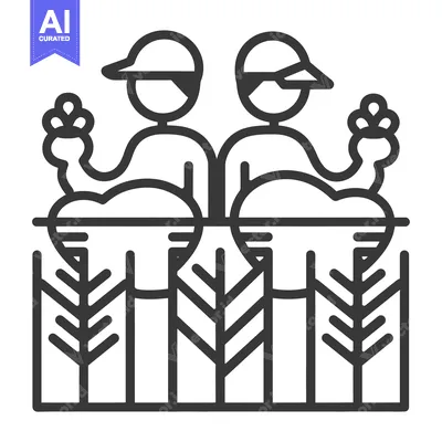 Two People Standing Back-to-Back Holding Flowers in Front of Wheat