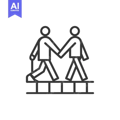 Two People Walking Hand-in-Hand on a Platform