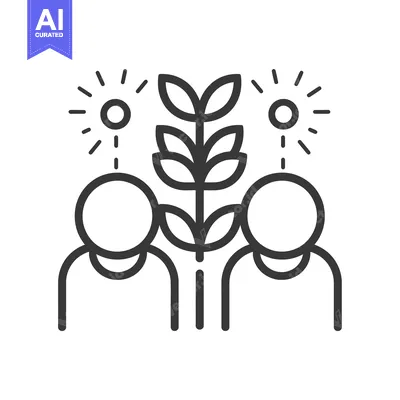 Two People with Ideas Growing a Plant Together