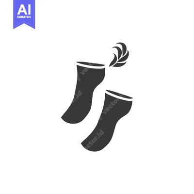 Two Socks with a Feather on Top