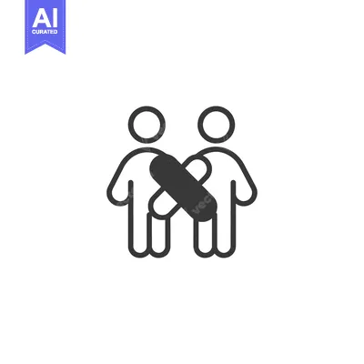Two Stick Figures Crossed Out with an X