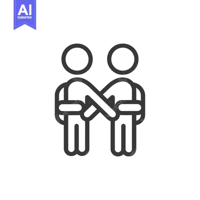 Two stick figures facing each other with arms crossed