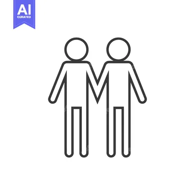 Two Stick Figures Holding Hands