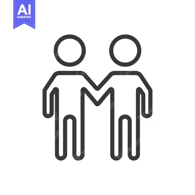 Two Stick Figures Holding Hands