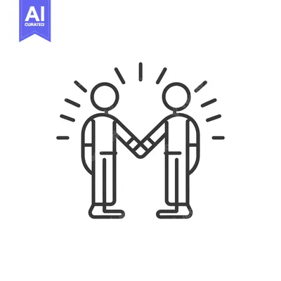 Two stick figures holding hands with a shining light above them