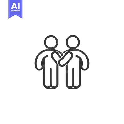 Two stick figures shaking hands