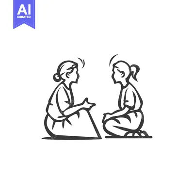 Two Women Sitting Facing Each Other in Conversation