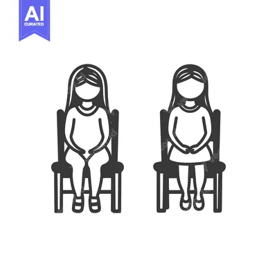 Two Women Sitting on Chairs, One Overweight and One Thin