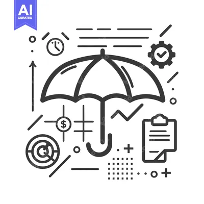 Umbrella Protecting Business Elements with Financial Growth and Securi
