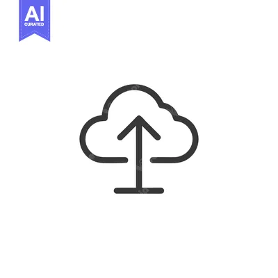 Minimalist Cloud Upload Icon: Clean, Modern Design for Data Transfer