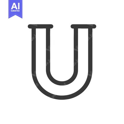 Bold Letter U: Simple, Clean, Modern Typography Design Element