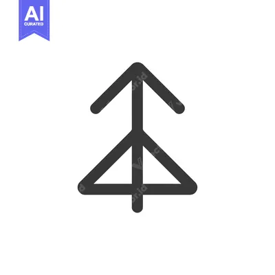 Upward-Pointing Arrow with Triangular Base
