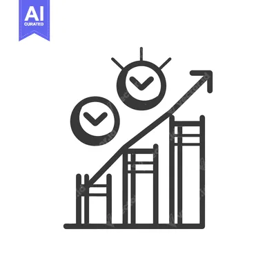 Upward Trending Bar Graph with Checkmarks