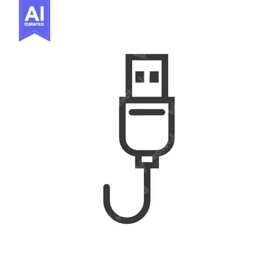 Popular premium asset: Minimalist USB Connector Icon: Clean Line Art for Technology and Conne