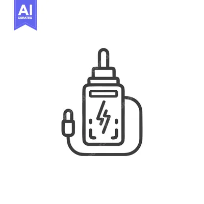 Premium design asset: Electric Shock Therapy Device Outline Icon on White Background