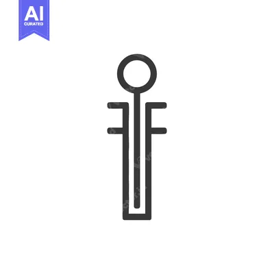 Minimalist Glyph: Abstract Symbol with Circle and Rectangular Elements