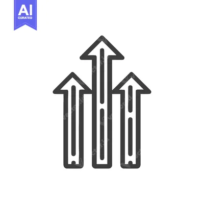 Ascending Arrows: Growth, Progress, and Upward Trajectory Icon