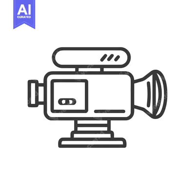 Retro Camcorder Icon: Vintage Video Recording Device Symbol