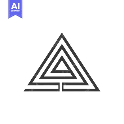 A Black and White Triangle Maze Pattern