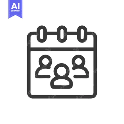 Team Meeting Calendar Icon: Schedule Collaboration and Group Events