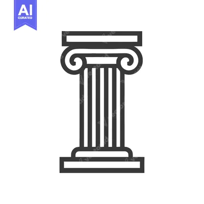 Iconic Doric Column: Simple, Bold, Architectural Symbolism in Minimali