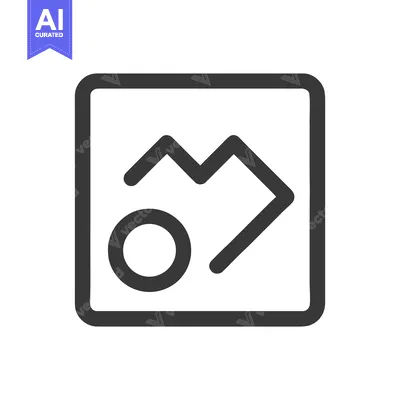Minimalist Icon: Circle, Zigzag Line, and Rounded Square Frame in Dark