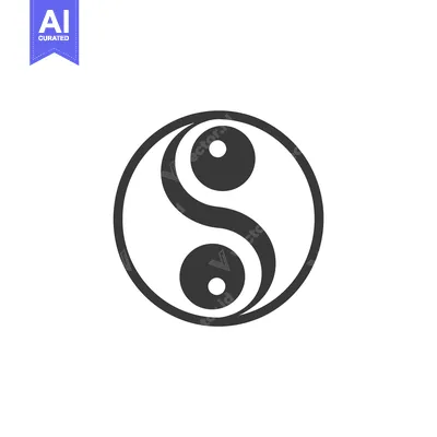 A black and white Yin Yang symbol