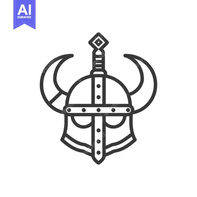 Viking Helmet with Sword Design