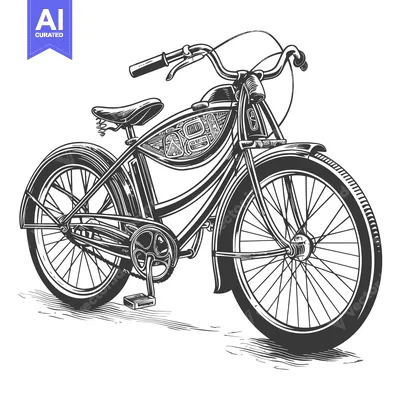 Vintage Bicycle with Detailed Spokes and Chains