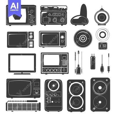 Vintage Electronics Collection: Retro Televisions, Speakers, and Audio