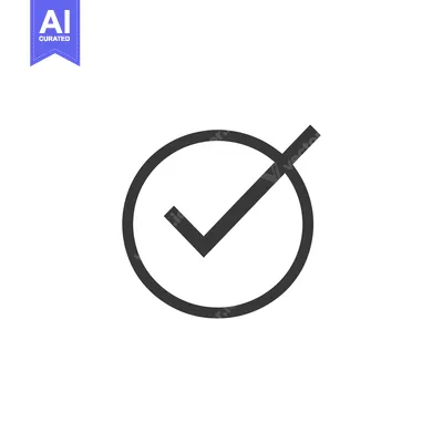 A Black Checkmark Within A Circle Indicating Completion Or Approval 47