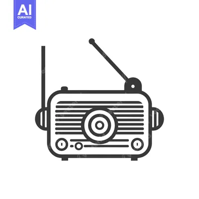 Vintage Radio Receiver with Antenna
