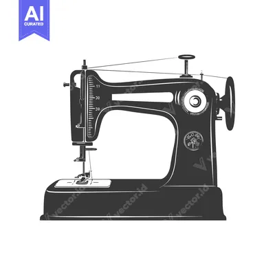 Aset premium populer: Vintage Sewing Machine Illustration