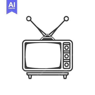 Vintage Television with Antenna and Knobs