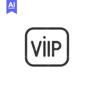 VIP Icon in a Square Frame