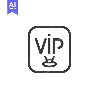 VIP Symbol with Crown and Circle