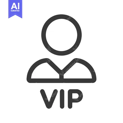 Premium design asset: VIP User Icon with Person Silhouette
